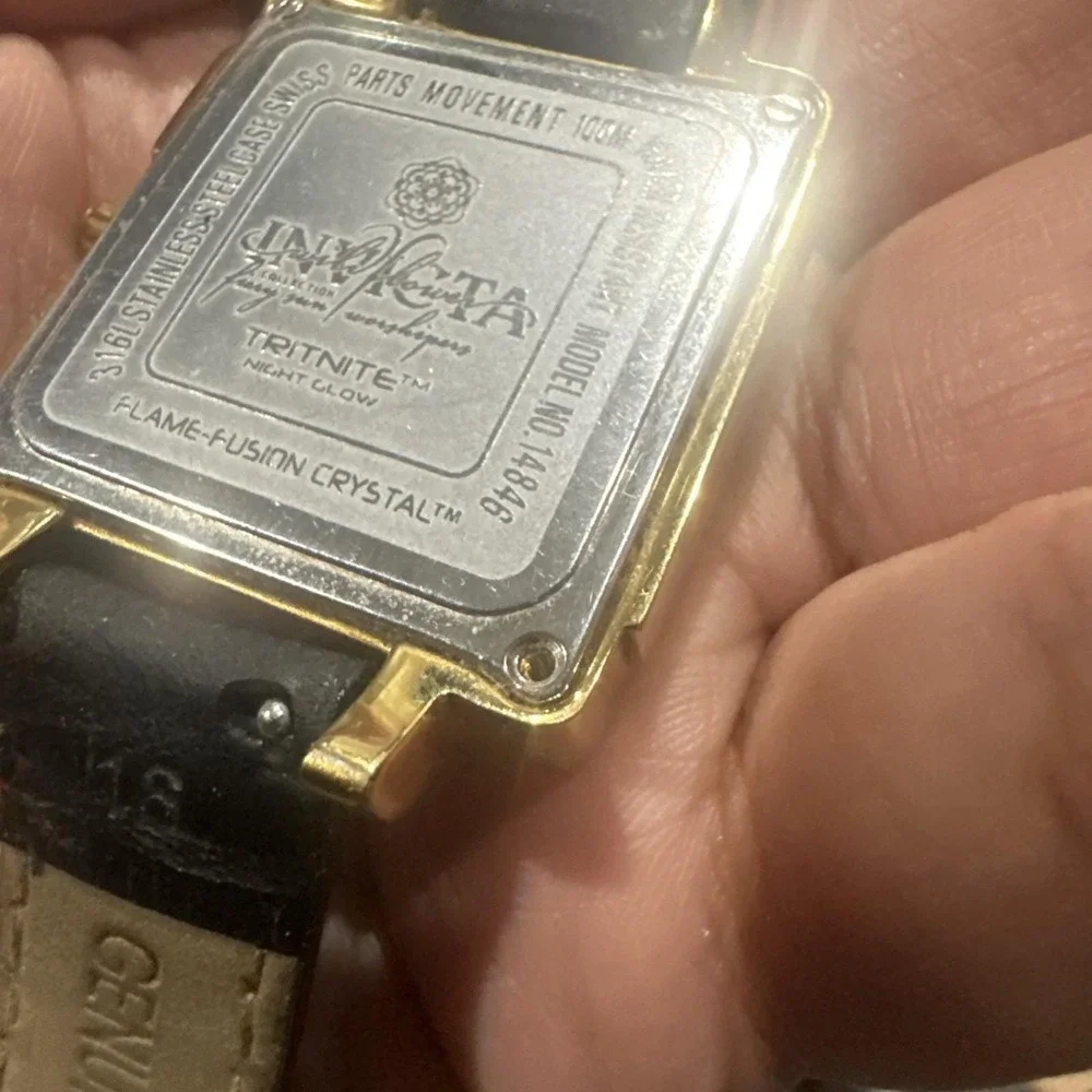 Working Invicta Flame Fusion Crystal Ladies Wrist Watch Square 33mm Black Runs‎